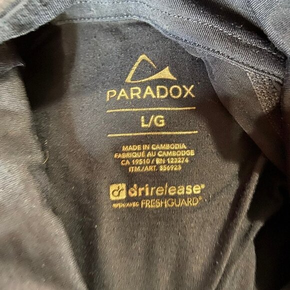 Paradox Men's Navy Blue 1/4 Zip Dri-Release Long Sleeved Shirt - Size Large - Picture 3 of 3